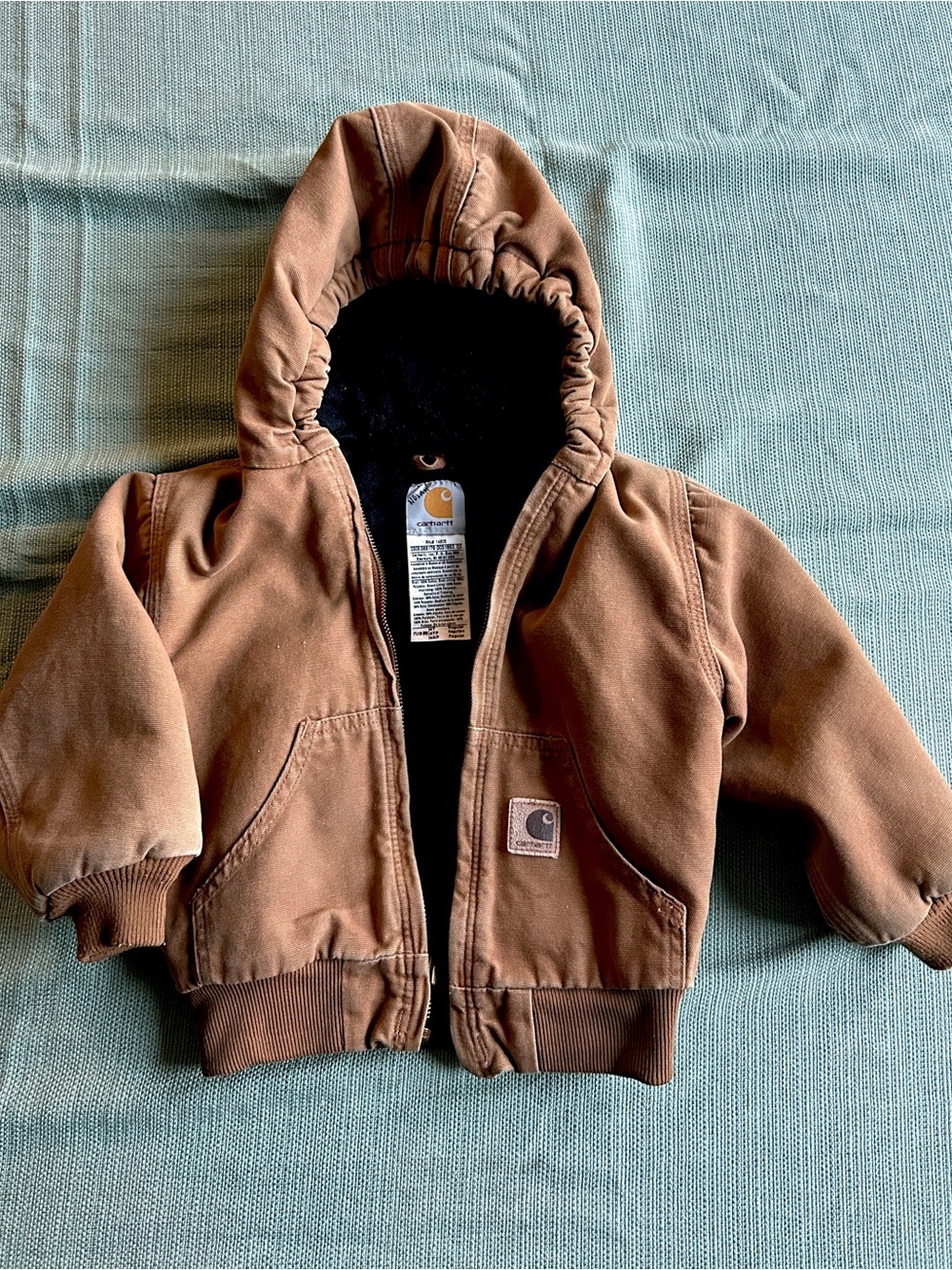 Carhartt Toddler Boys' Full-Zip Quilt-Lined Canvas Jacket, 4T